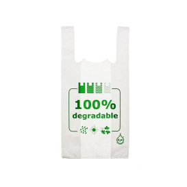 Plastic T-Shirt Bag 100% Degradable 30x40cm 