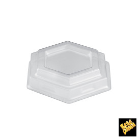 Plastic Lid PET for Plastic Tasting Cup "Gardenia" Dessert Clear 100 ml (25 Units) 