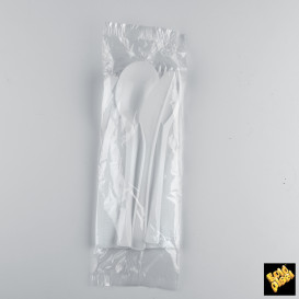 Plastic Cutlery kit PP "Next" Fork, Knife, Spoon and Napkin (500 Units)