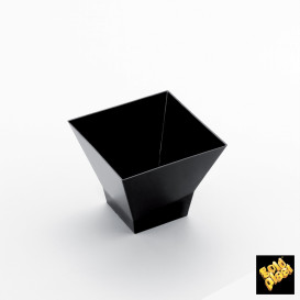 Plastic Tasting Cup PS "Pagoda" Black 90 ml (500 Units)