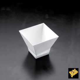 Plastic Tasting Cup PS "Pagoda" White 120ml (500 Units)