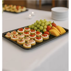 Plastic Tray Black 37x50cm (4 Units) 