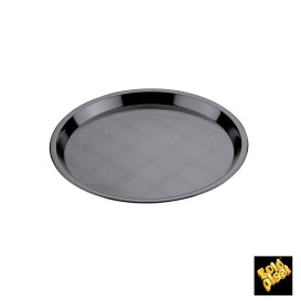 Plastic Tray Black Ø32cm (25 Units)