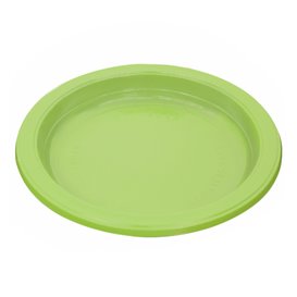Plastic Plate PS Flat Lime Green Ø17 cm (1100 Units)