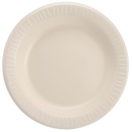 Foam Plate Foam "Quiet Classic" Laminated Honey Ø26 cm (125 Units)  