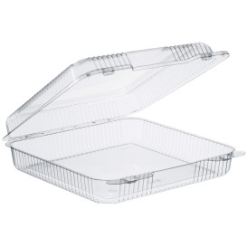 Plastic Hinged Deli Container OPS "StayLock" Clear 1370ml (125 Units)  