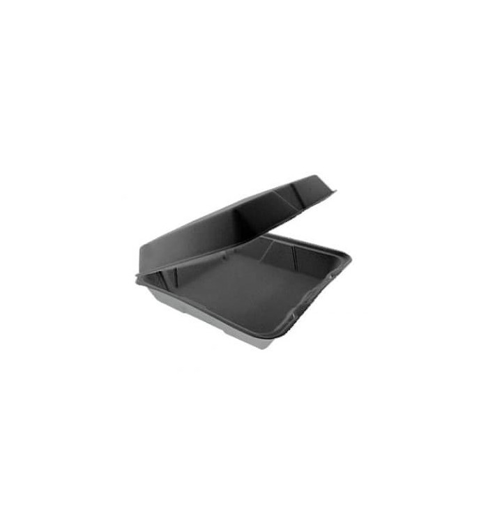 Foam Baguette Container Removable Lid Black 2,40x2,35cm (200 Units)