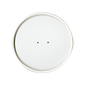 Paper Lid Flat White Ø9,1cm (25 Units) 