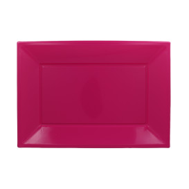 Plastic Tray Fuchsia 33x22,5cm (3 Units) 