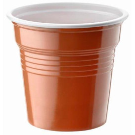 Plastic Shot PS Two Tones Brown 80ml Ø5,7cm (50 Units) 