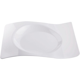 Plastic Plate "Forma" White 28x23 cm (180 Units)