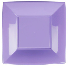 Plastic Plate Flat Lilac "Nice" PP 29 cm (144 Units)