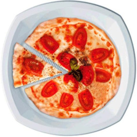 Plastic Plate PS PS Square shape White 23x23 cm 1C (1000 Units)