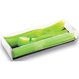 Plastic Cutlery Kit Fork, Knife, Spoon Green  (1 Unit)