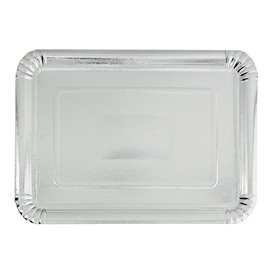 Paper Tray Rectangular shape Silver 18x24cm (100 Units)  