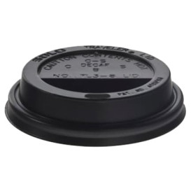 Lid for Cup Hole 6 and 8 Oz Black Ø7,9cm (100 Units)