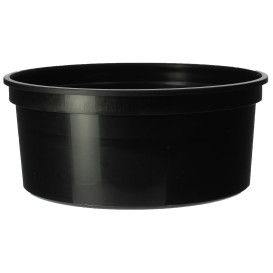 Plastic Deli Container Black PP 350 ml Ø11,5cm (50 Units) 