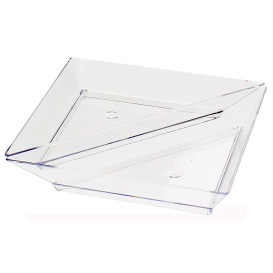 Plastic Tasting Plate PS Triangular shape 5x10cm (8 Units) 