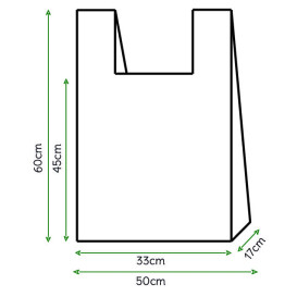 Plastic T-Shirt Bag White 50x60cm (100 Units)