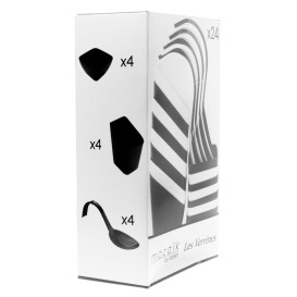 Tasting Dishes Kit PS White and Black 24 Pieces (1 Unit)