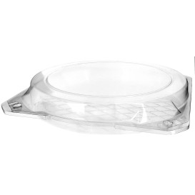 Plastic Hinged Bakery Container PET Ø27x5cm (100 Units)