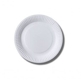Paper Plate Biocoated White 18 cm (800 Units)
