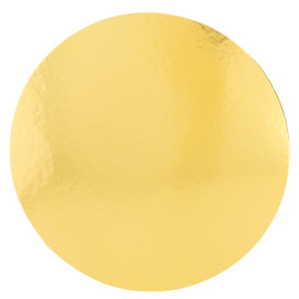 Paper Cake Circle Gold and White 30cm (100 Units)  