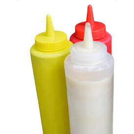 Squeezy Sauce Dispenser Plastic Red 240ml (6 Units) 