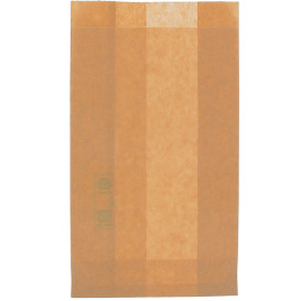 Paper Burger Bag Grease-Proof Burger Design Kraft 12+6x20cm (250 Units)  