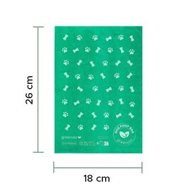Plastic bag for dog droppings 100% bio 18x26cm (100 units)