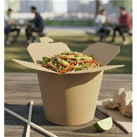 Paper Take-Out Container 100% ECO Kraft 16Oz/480ml (500 Units)