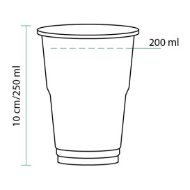 Plastic Cup PET Crystal Clear 250 ml (1250 Units)