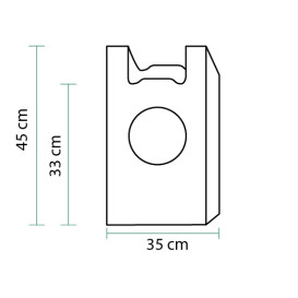 Plastic T-Shirt Bag 100% Biodegradable 35x45 cm (1000 Units)