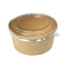Paper Kraft-Kraft Soup Bowl with PP Lid 750ml (300 Units)