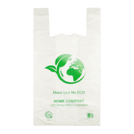 Plastic T-Shirt Bag 100% Biodegradable 35x50cm (1800 Units)