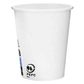 Paper Cup White 6Oz/180ml Ø7,0cm (100 Units)  
