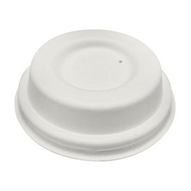 Lid of Moulded Cellulose Fibre White Ø6,2cm (50 Units)