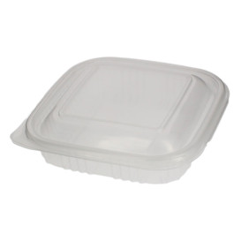 Plastic Hinged Deli Container Microwavable PP Square Shape 250ml (900 Units)