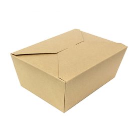 Paper Take-out Container "American" Natural 21,7x21,7x6cm 2910ml (35 Units) 