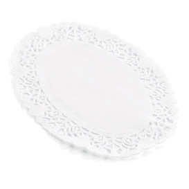 Paper Lace Doilie Oval Shape "Litos" White 22x32cm (2000 Units)