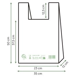 Plastic T-Shirt Bag Home Compost “Classic” 35x50cm (1.000 Units)