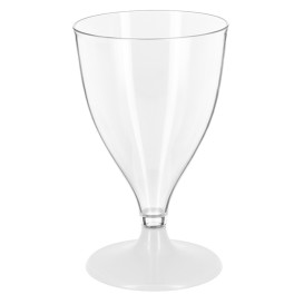 Reusable PS Cup Water/Wine White Foot 200ml 2P (6 Units)