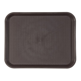Plastic Tray Fast Food Chocolate 35,5x45,3cm (12 Units)
