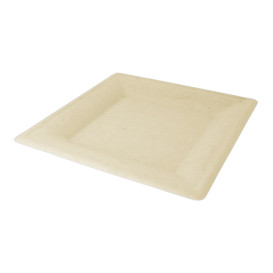 Sugarcane Plate Square shape Natural 16x16 cm (1000 Units)