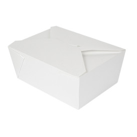 Paper Take-out Container "American" White 19,7x14x9cm 2880ml (200 Units) 