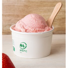 Paper Ice Cream Container Eco-Friendly 100ml (65 Units) 