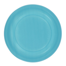 Reusable Plate Flat Economic PS Turquoise Ø17cm (25 Units)