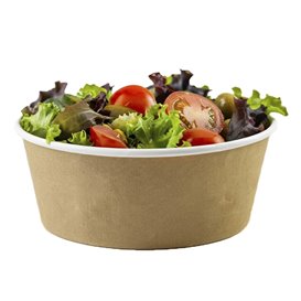 Paper Soup Bowl with Lid Kraft PP 25 Oz/750ml (50 Units) 