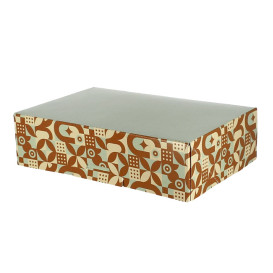 Box for Chocolates and Sweets Mint Chocolate 19,5x13,5x5,3cm (600 Units)