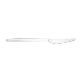 Reusable Plastic PS Knife Transparent 18cm (480 Units)